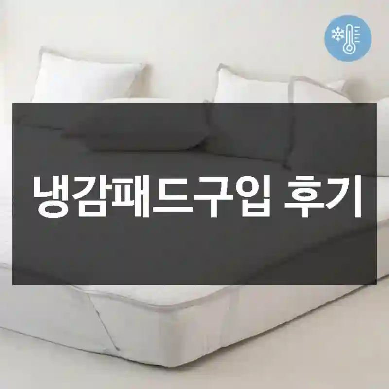 3일 써본 결과, 냉감패드 강추하는 이유