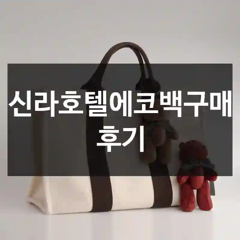 3일 써본 결과, 신라호텔에코백 왜 추천하는지