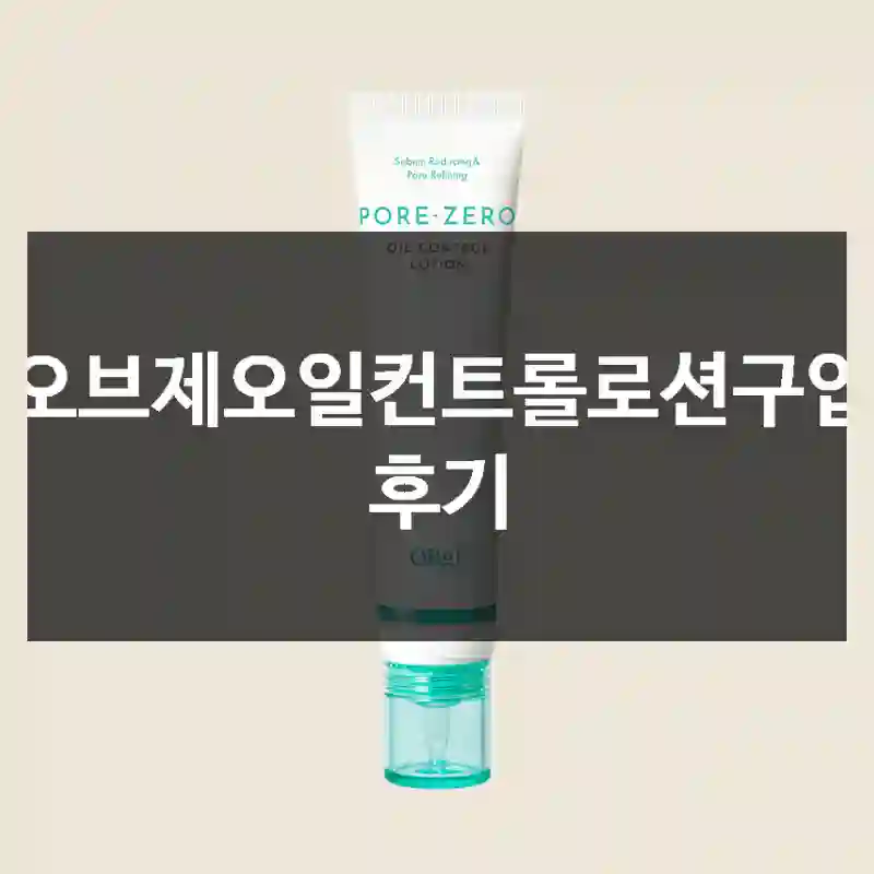 진짜 실화냐… 오브제오일컨트롤로션 경험 후기-유분기없는스킨로션
