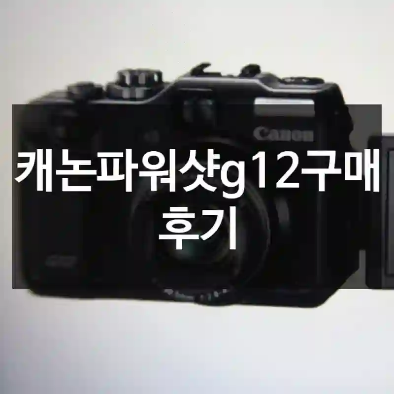 캐논파워샷g12구매 후기