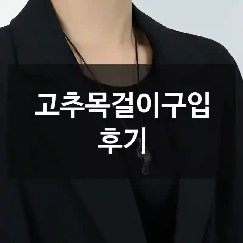 고추목걸이구입 후기